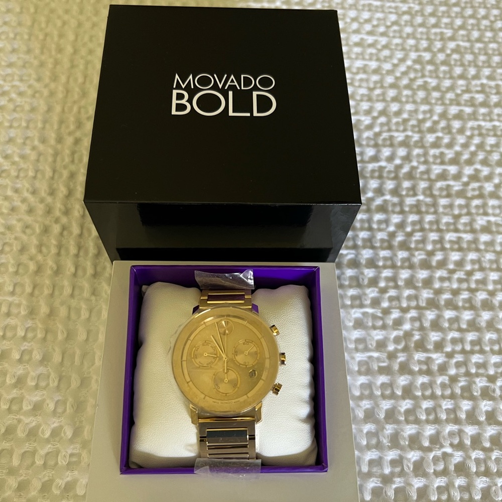 NWT AUTHENTIC MENS MOVADO BOLD EVOLUTION SWISS WATCH